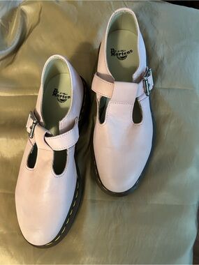 Dr. Martens ladies Pale Pink T-Bar Mary Jane Shoes